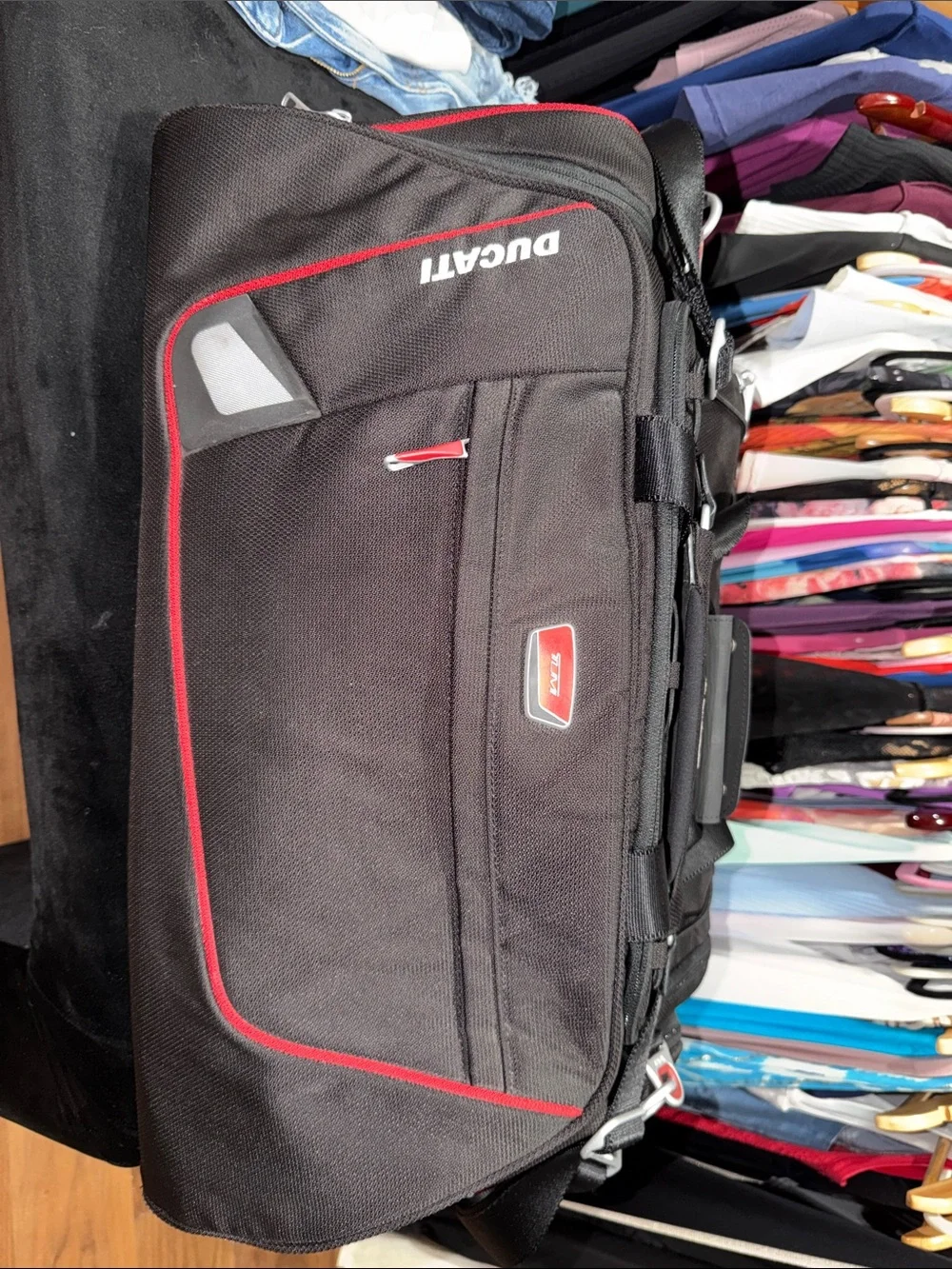 Tumi Ducati duffle bag - many pockets